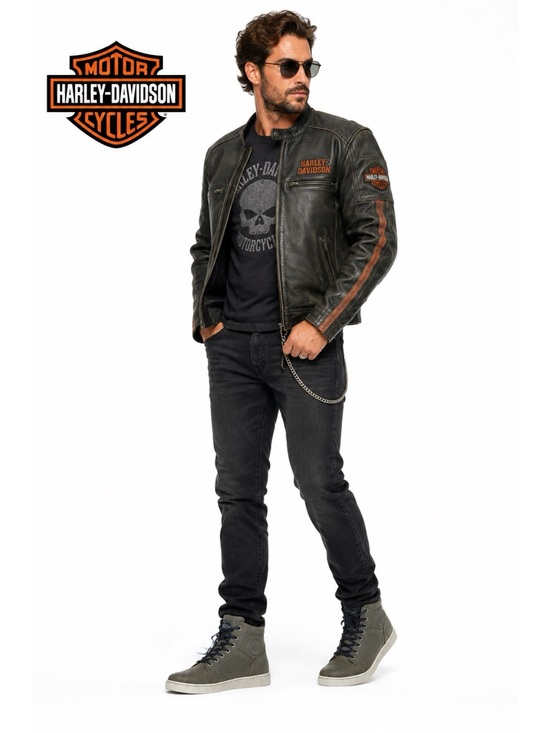 HARLEY DAVIDSON Men’s Grey Olive Riding Boots